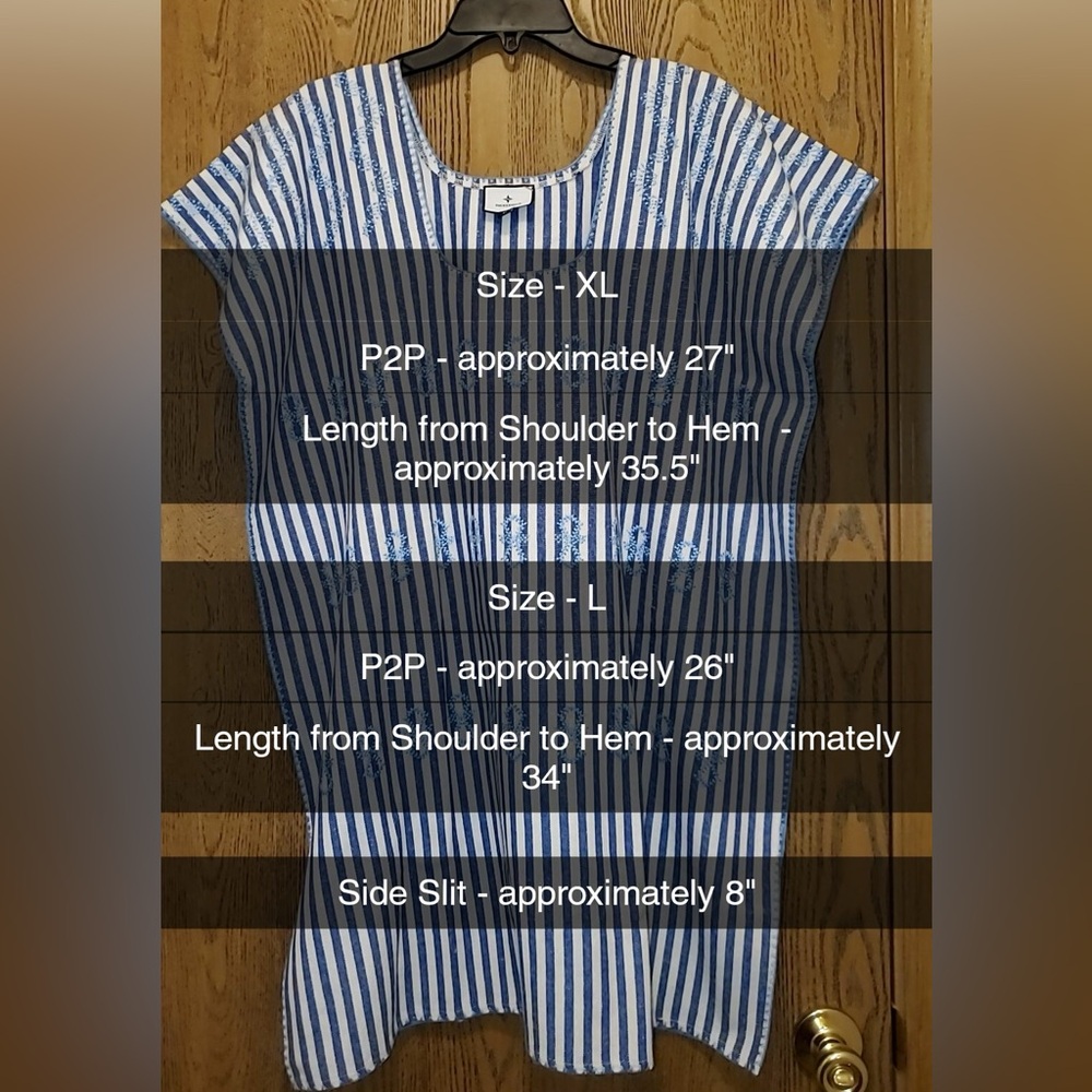 Tuckernuck Blue and White Striped Kaftan - Picture 10 of 12